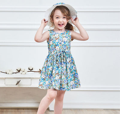 Conjunto de 2 Piezas: Vestido y Sombrero para Niñas en Algodón - Image 9