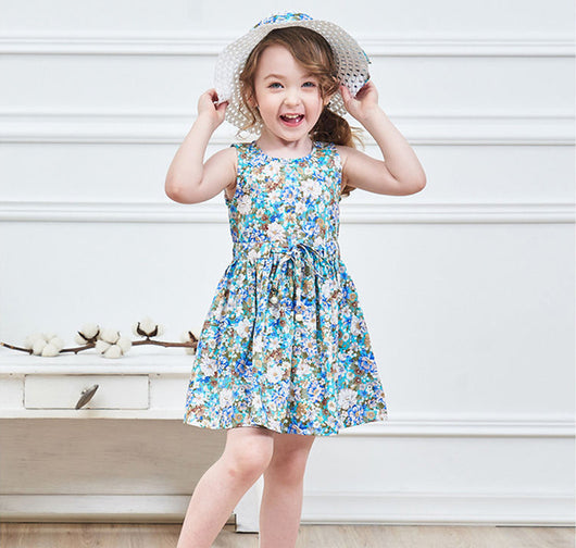 Conjunto de 2 Piezas: Vestido y Sombrero para Niñas en Algodón - Image 9