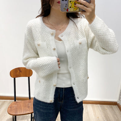 Cardigan Tejido Mujer Cuello V Corto - Perfecto para Primavera y Otoño - Image 14