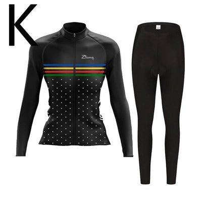 Conjunto Ciclista de Manga Larga con Culotte: Jersey y Pantalón Acolchado para Ciclismo y Trail - Image 11