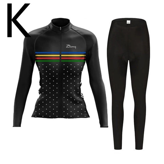 Conjunto Ciclista de Manga Larga con Culotte: Jersey y Pantalón Acolchado para Ciclismo y Trail - Image 11