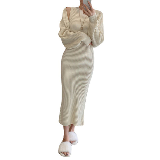 Vestido Chaleco Tejido Cuello Redondo para Otoño e Invierno - Image 3