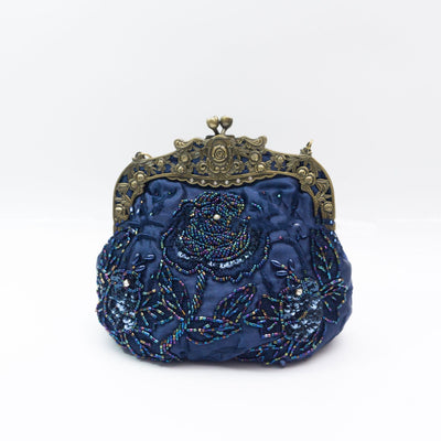 Bolso de Noche Vintage con Bordado de Rosas y Lentejuelas - Image 17