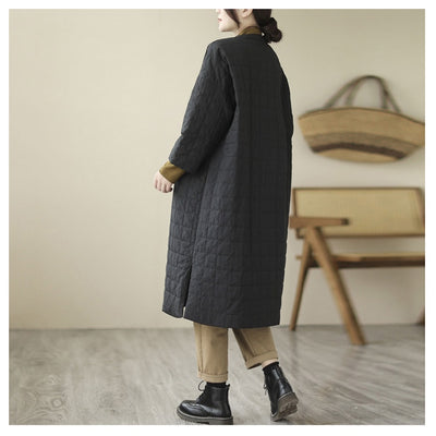 Abrigo de Algodón con Botones de Nudo Chino Retro para Mujer - Image 17