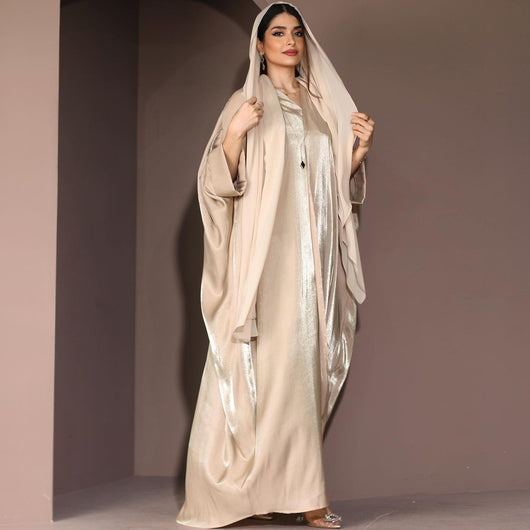 Bata de Seda Satén Brillante para Moda Musulmana Modesta - Image 12