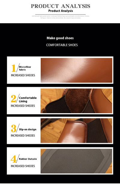 Botas de Cuero Estilo Británico Talla Grande para Hombre - Image 7