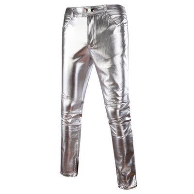 Pantalones Casuales Bronce Brillante con Efecto Metalizado - Image 20