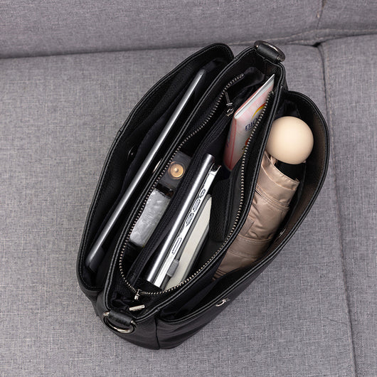 Bolso de Cuero Genuino para Mujer - Bandolera Simple y Elegante - Image 3