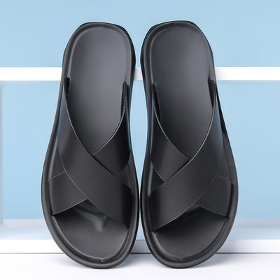 Pantuflas Casuales de Cuero para Hombre - Comodidad de Verano - Image 13