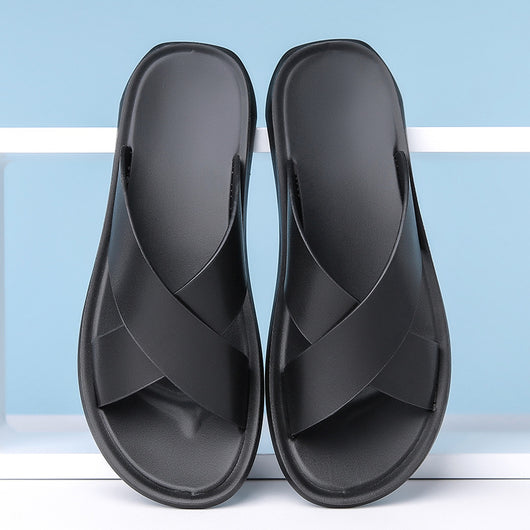 Pantuflas Casuales de Cuero para Hombre - Comodidad de Verano - Image 13