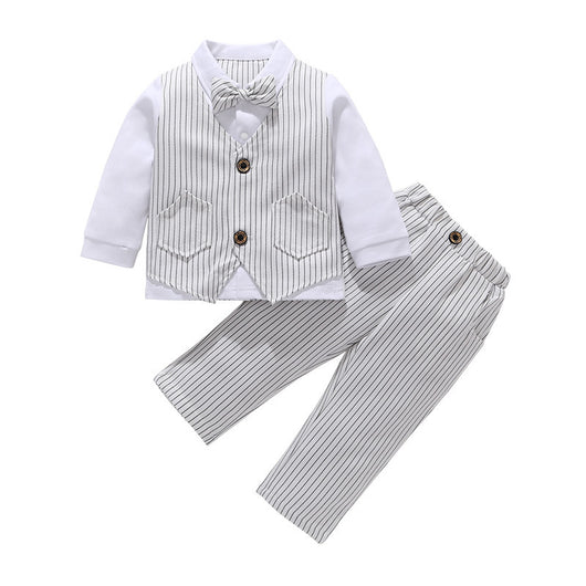 Traje Caballero Tres Piezas Chaleco Manga Larga Otoño Invierno - Image 5