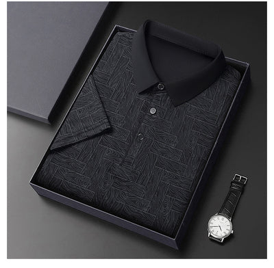 Camiseta Fresca de Seda de Hielo con Estampado Moderno para Hombre - Image 27