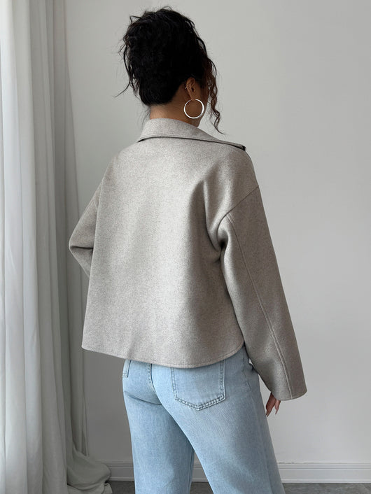 Chaqueta Larga de Color Sólido para Mujer - Abrigo Elegante de Manga Larga - Image 11