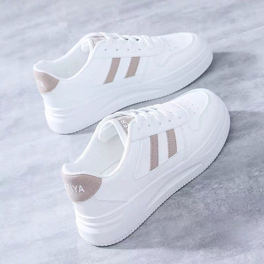 Tenis Blancos de Cuero para Mujer - Estilo Casual Deportivo Versátil - Image 5