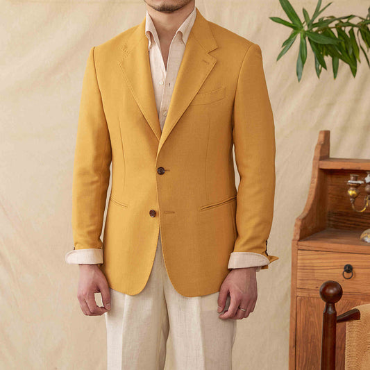 Blazer de Lino Natural Semiforro Respirable y Ligero