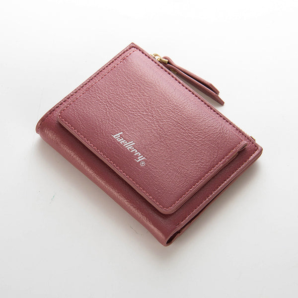 Monedero Compacto de Cuero Charol - Elegancia en tu Bolsillo