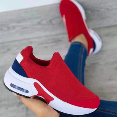 Tenis Deportivos de Punto Elástico con Punta Redonda para Mujer
