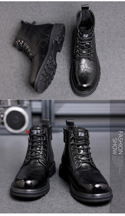 Botas de Trabajo Estilo Británico en Cuero - Calzado Profesional Versátil - Image 38