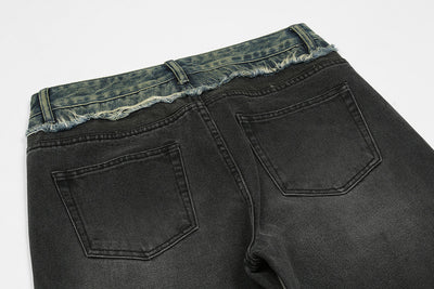Jeans Rectos Sueltos Casual con Costuras Desgastadas - Image 6
