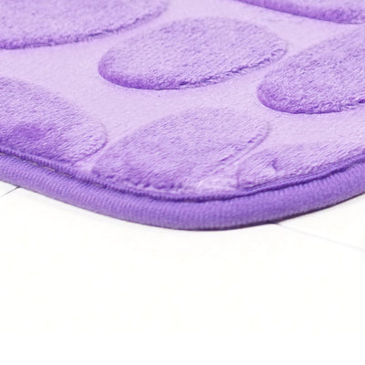 Juego de Tapetes Antideslizantes para Baño con Diseño de Piedra de Río - Image 18