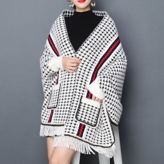 Chal Pata de Gallo para Mujer - Abrigo Grueso Otoño Invierno - Image 8