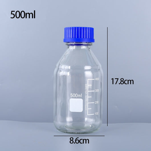 Botellas de Reactivo de Vidrio Oscuro con Tapa - 250ml, 500ml y 1000ml - Image 14
