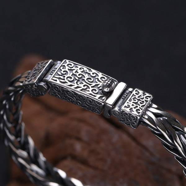 Pulsera Trenzada de Plata 925 para Hombre
