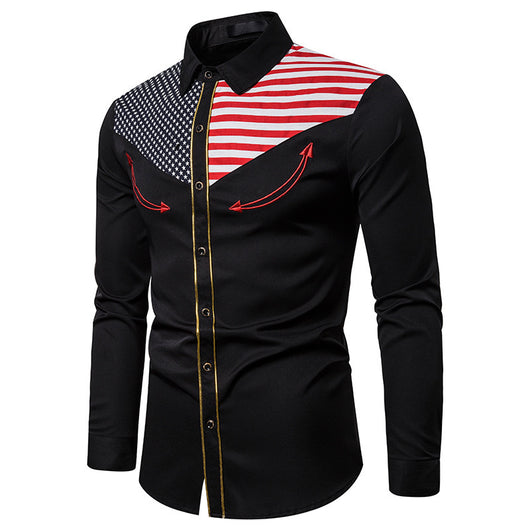 Camisa Vaquera Bordada de Manga Larga para Hombre - Estilo Western - Image 4