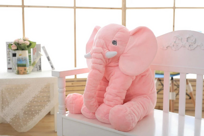 Pink 60cm and yellow 40cm elephant plush dolls, soft comfort pillows for babies and kids. - Image 88