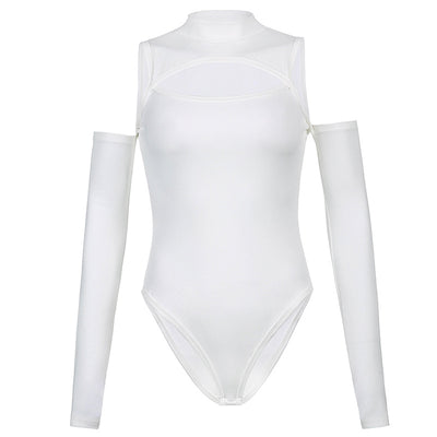 Enterizo Ajustado de Manga Larga con Cuello Cuadrado para Mujer - Image 4