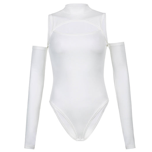 Enterizo Ajustado de Manga Larga con Cuello Cuadrado para Mujer - Image 4