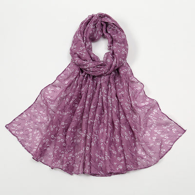 Pañuelo Artístico Floral de Algodón Poliéster para Mujer - Image 8