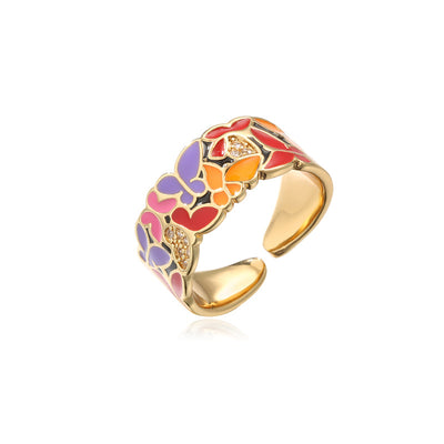 Anillo Mariposa de Cobre con Circones Micro Incrustados - Diseño Elegante para Mujer - Image 8