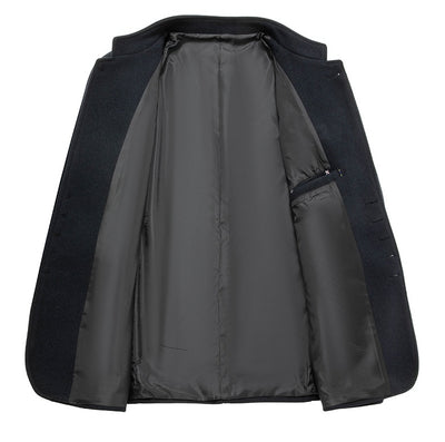 Traje Zhongshan de Lana Tweed con Cuello Mao - Elegancia Tailored Refinada - Image 13