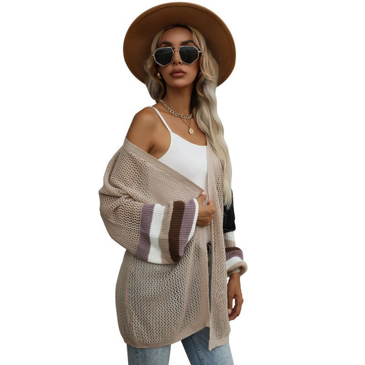 Cardigan Tejido Holgado para Mujer con Detalles Calados - Image 7