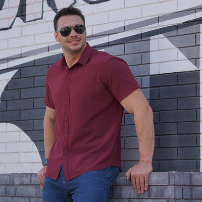 Camisa Manga Corta Transpirable Talla Grande para Hombre Verano - Image 5