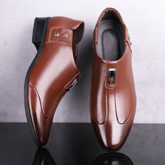 Zapatos de Cuero Formal Ejecutivo Estilo Coreano para Hombre - Image 3