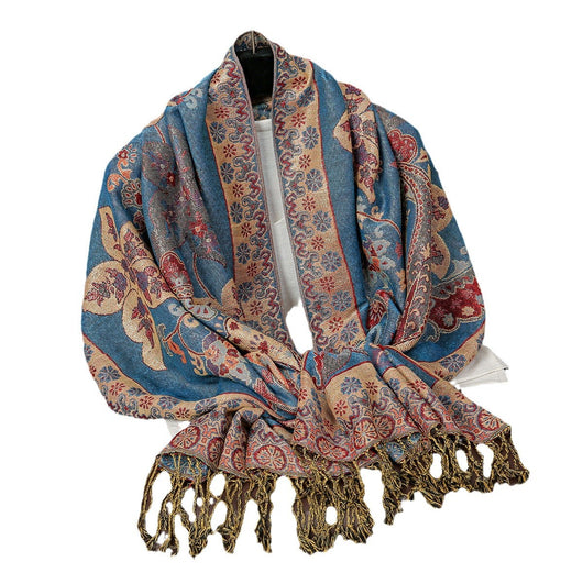 Pañuelo Étnico con Patrón de Anacardo y Borlas - Estilo Bohemio - Image 5