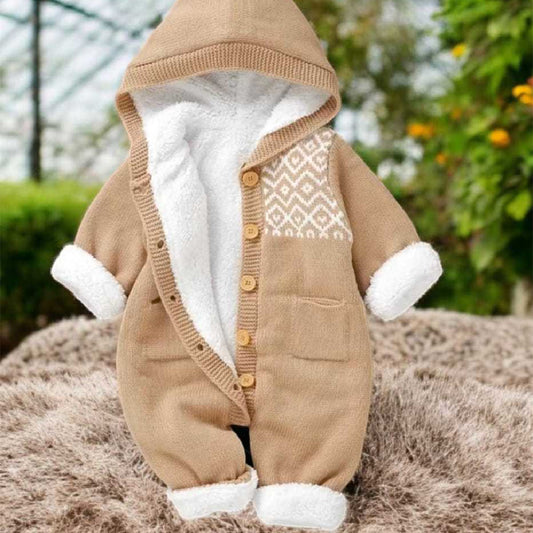 Mameluco Tejido para Bebés con Abrigo Cálido