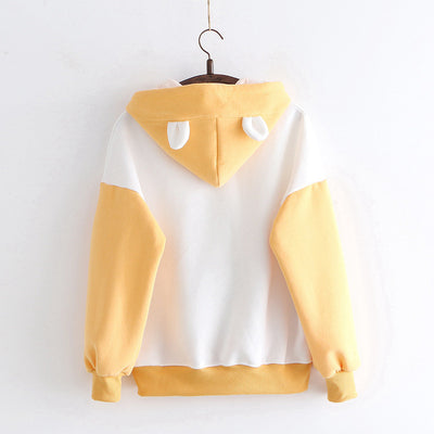 Sudadera con capucha y forro polar bordada de manga larga - Image 5