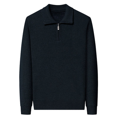 Suéter de Lana 100% Premium con Cuello Solapa - Manga Larga Tejida para Hombre - Image 5