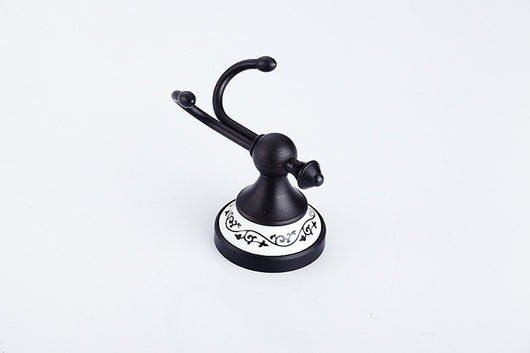 Perchero Europeo Antiguo Negro con Base de Cerámica para Abrigos y Sombreros - Image 8