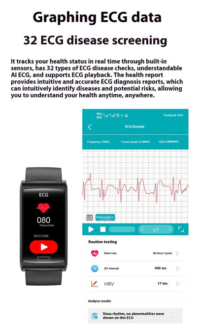 Reloj Inteligente con Monitoreo de Glucosa sin Invasión E600 - Image 16