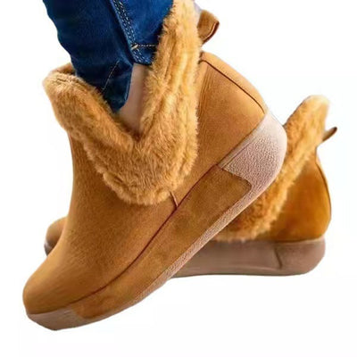 Botas de Nieve Marrón con Tacón Plano y Ante Premium - Image 3