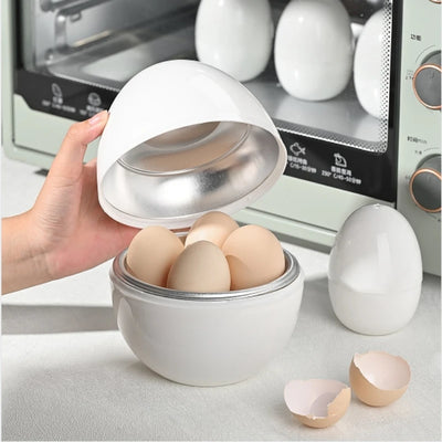 Cocedor de Huevos para Microondas - Capacidad para 4 Huevos, Cocción en 5 Minutos