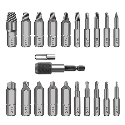 Juego de 22 Extractores de Tornillos Dañados