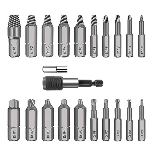 Juego de 22 Extractores de Tornillos Dañados
