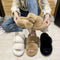 Pantuflas Peludas con Suela Gruesa para Exterior