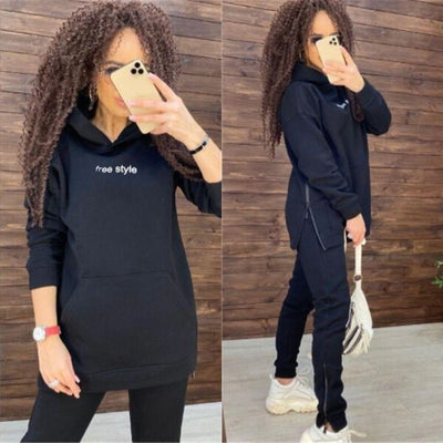 Conjunto Deportivo Casual para Mujer con Capucha de Dos Piezas - Image 7