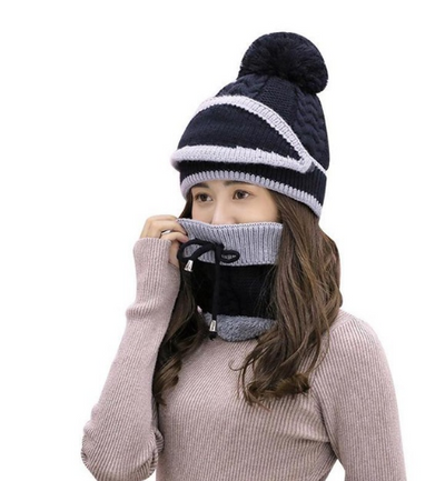 Gorro Cálido de Lana y Terciopelo con Cuello Integrado - Image 15
